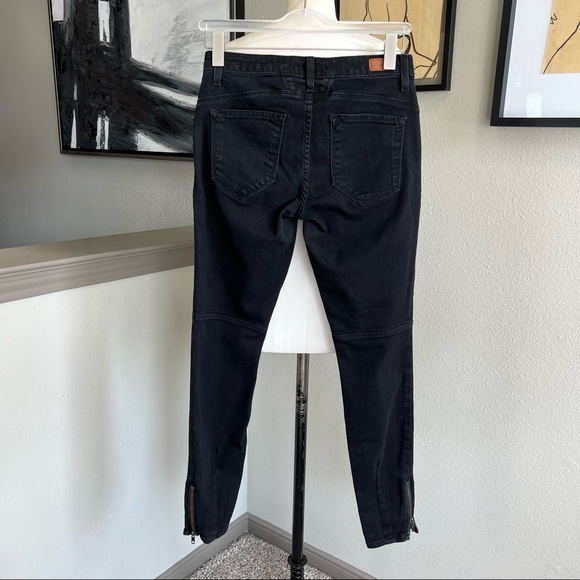 JOIE black The Moto Skinny jean in caviar with zipper accents - Picture 3 of 10